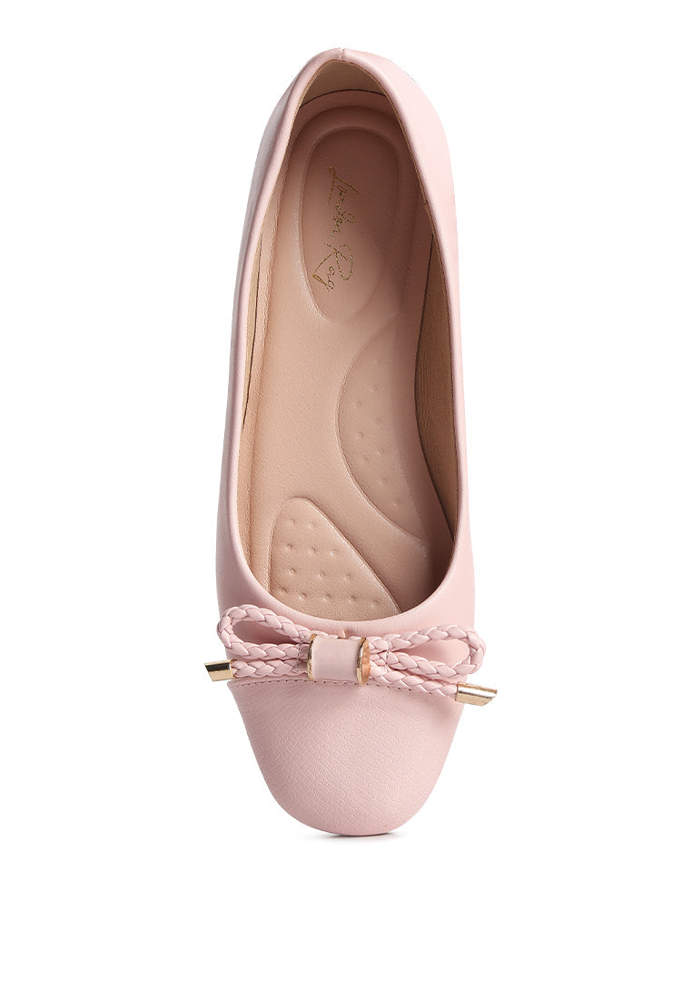 Moi Metallic Embellished Flat Ballerinas
