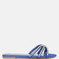 Mezzie Diamante Embellished Flat Sandals
