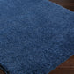 Faina Solid Dark Blue Shag Rug Washable