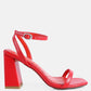 Mooncut Ankle Strap Block Heel Sandals