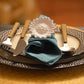 Vibhsa Sunflower White Napkin Rings Set of 4