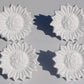 Vibhsa Sunflower White Napkin Rings Set of 4