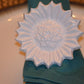 Vibhsa Sunflower White Napkin Rings Set of 4