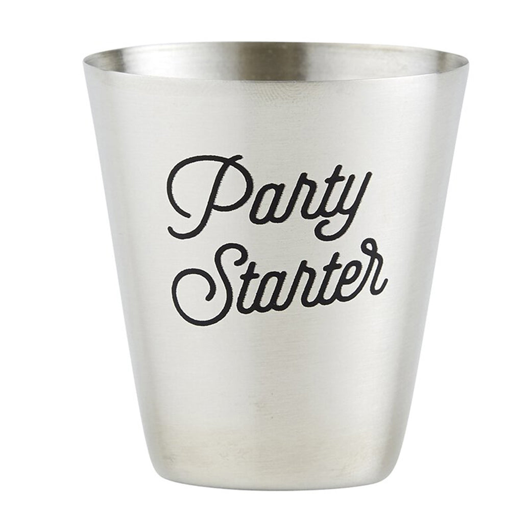 Party Starter Stainless Steel Shot Cups | Set of 4 Shot Glasses in
