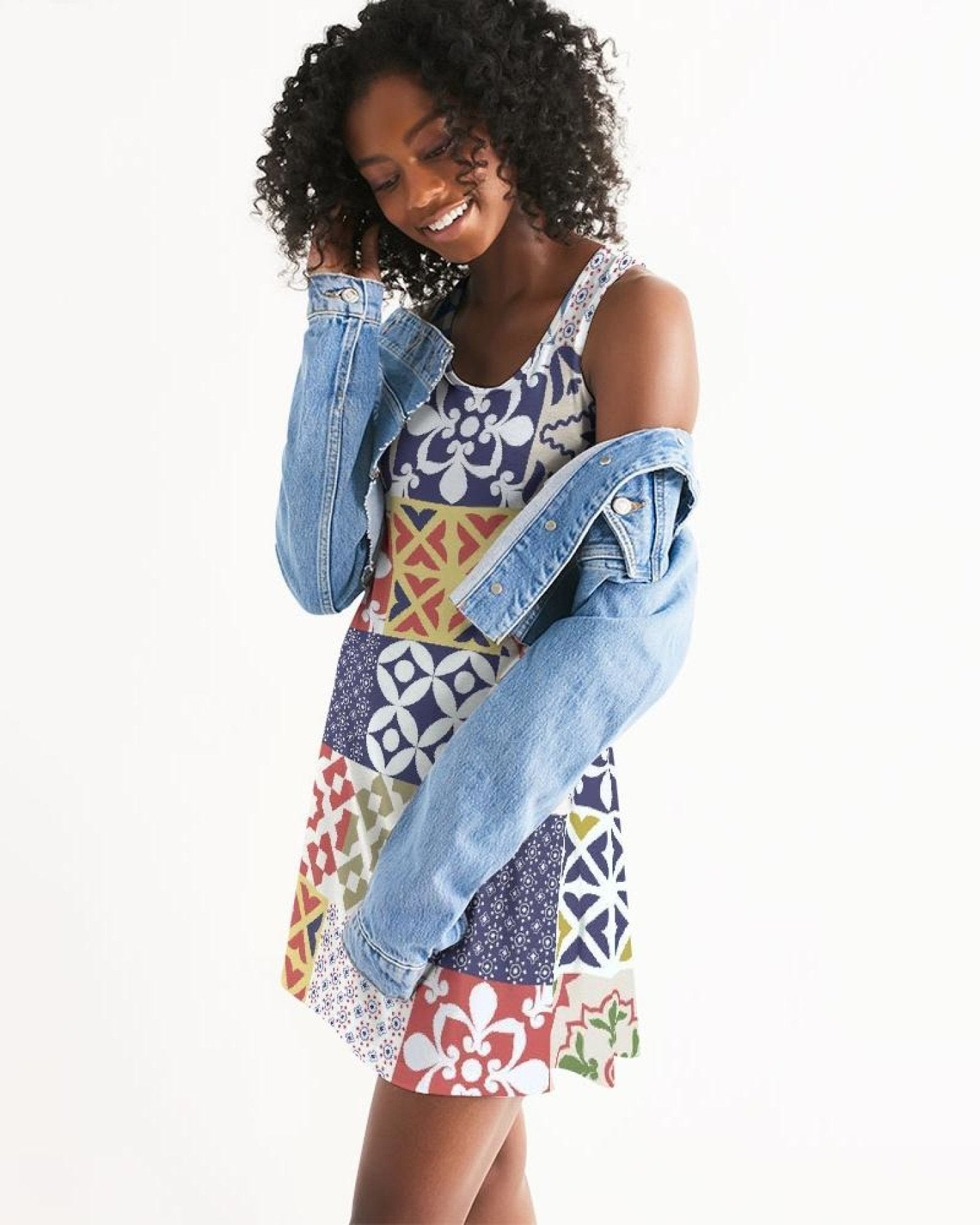 Pop Print Womens Racerback Dress