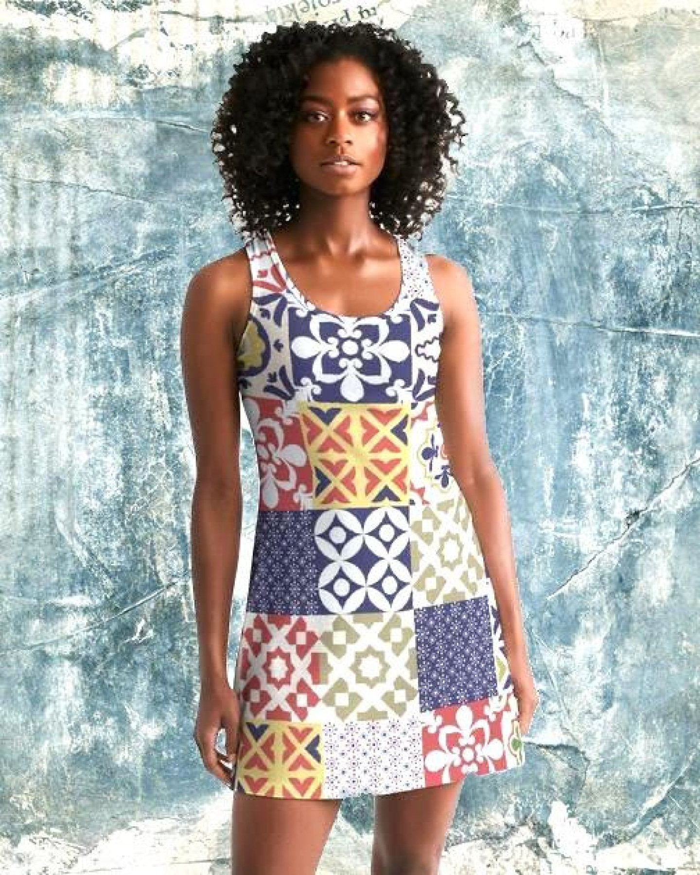 Pop Print Womens Racerback Dress