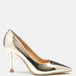 Poudre Metallic Patent Faux Leather Pumps