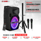 5Core 10 inch PA Portable Bluetooth Party Speaker Karaoke Boombox + 2