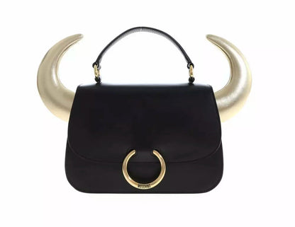 Moschino Couture Black Calfskin Handbag