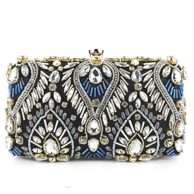Clutch handbag Luxury Diamond Rhinestone Clutch Bags Exquisite Female - Walbiz.com