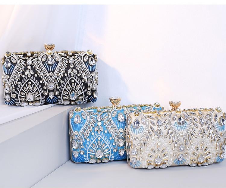 Clutch handbag Luxury Diamond Rhinestone Clutch Bags Exquisite Female - Walbiz.com