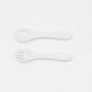 Baby Food Grade Complementary Food Training Silicone Spoon Fork Sets