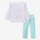 Spring Girls Animals Cartoon Top And Floral Pants Set