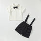 Summer Baby Kids Boys Single Breasted Short Sleeves Shirt and Strap