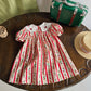 Summer Baby Kids Girls Short Sleeves Embroidered Collar Cartoon