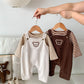 Infant Baby Unisex Bear Head Corduroy Combo Overalls In Sets