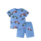 Baby Kids Boys Motorcycle Print T-Shirt And Shorts Casual Clothing Set