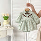 New Arrival Baby Girls Long Sleeves Floral Print Stand Collar