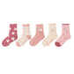 Baby Kids Unisex Breathable Comfy Pattern Socks 5-Pair Set