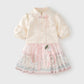 Autumn New Arrival Baby Girls Simple Stand Collar Top and Rabbits