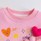 Baby Girl Flower Patched Pattern Thickened Autumn Hoodies