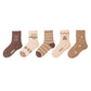 Baby Kids Unisex Breathable Comfy Pattern Socks 5-Pair Set
