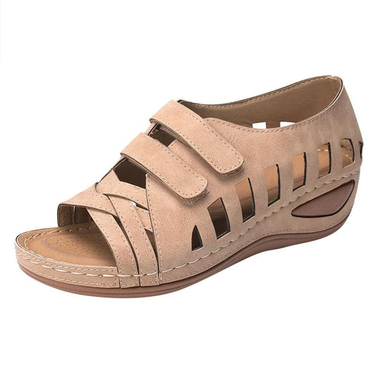 Women Sandals Soft Leather Wedges Shoes For Women Summer Sandals 2020