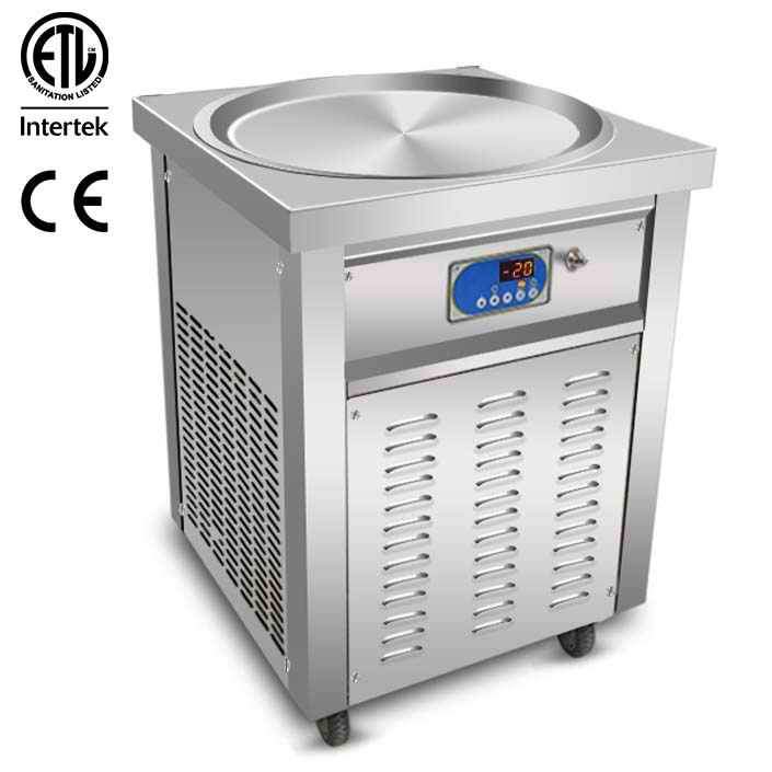 ETLCE Commercial 55cm pan ICE CREAM ROLL MACHINE FRY ICE CREAM MACHINE