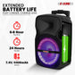 5Core 10 inch PA Portable Bluetooth Party Speaker Karaoke Boombox + 2