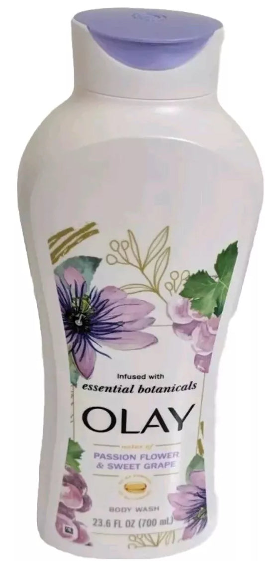 Olay Infused With Essential Botanicals Body Wash Passion Flower & Sweet Grape, 23.6 oz