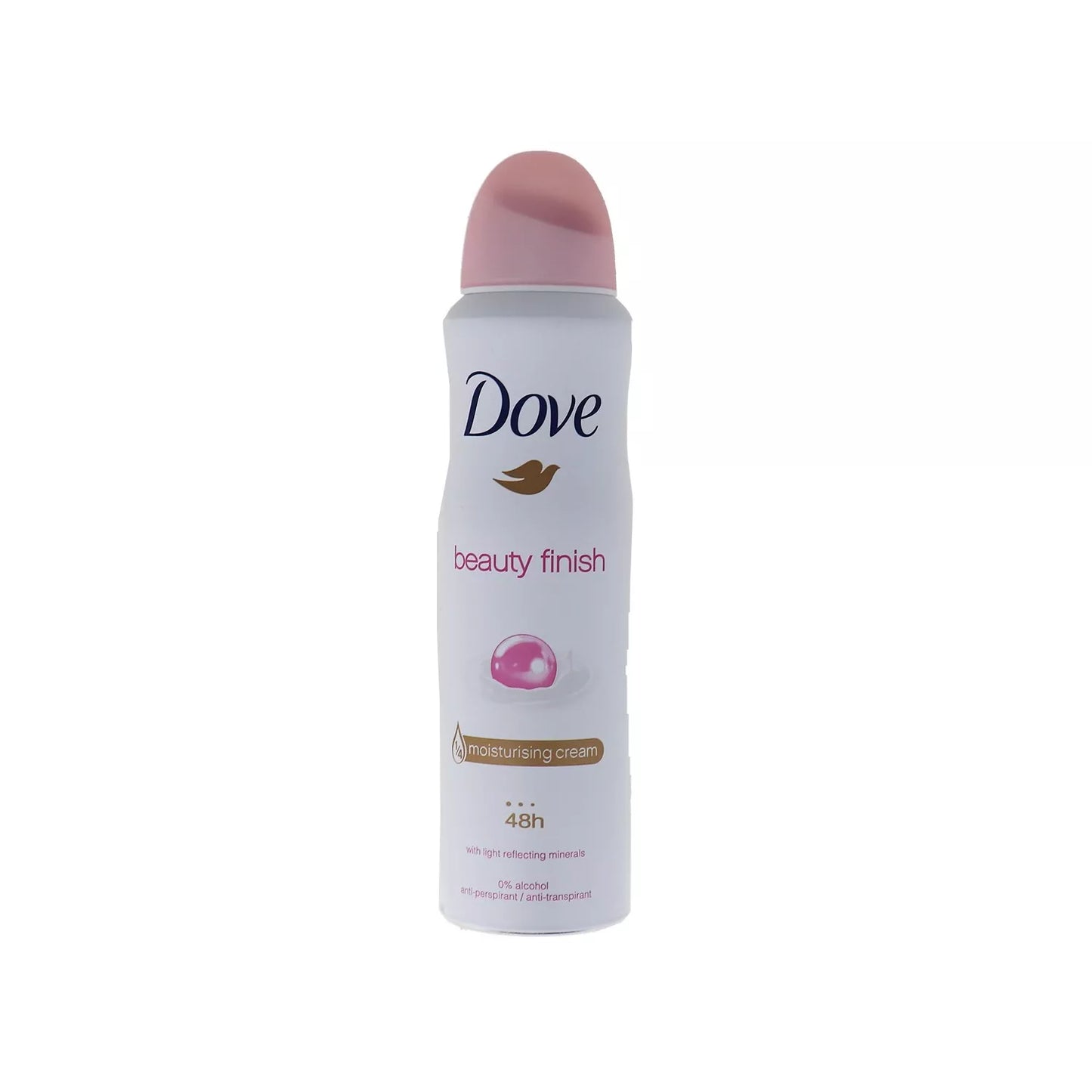 DOVE BEAUTY FINISH Antiperspirant Deodorant Spray, 150ml FINISH WITH LIGHT REFLECTING MINERALS