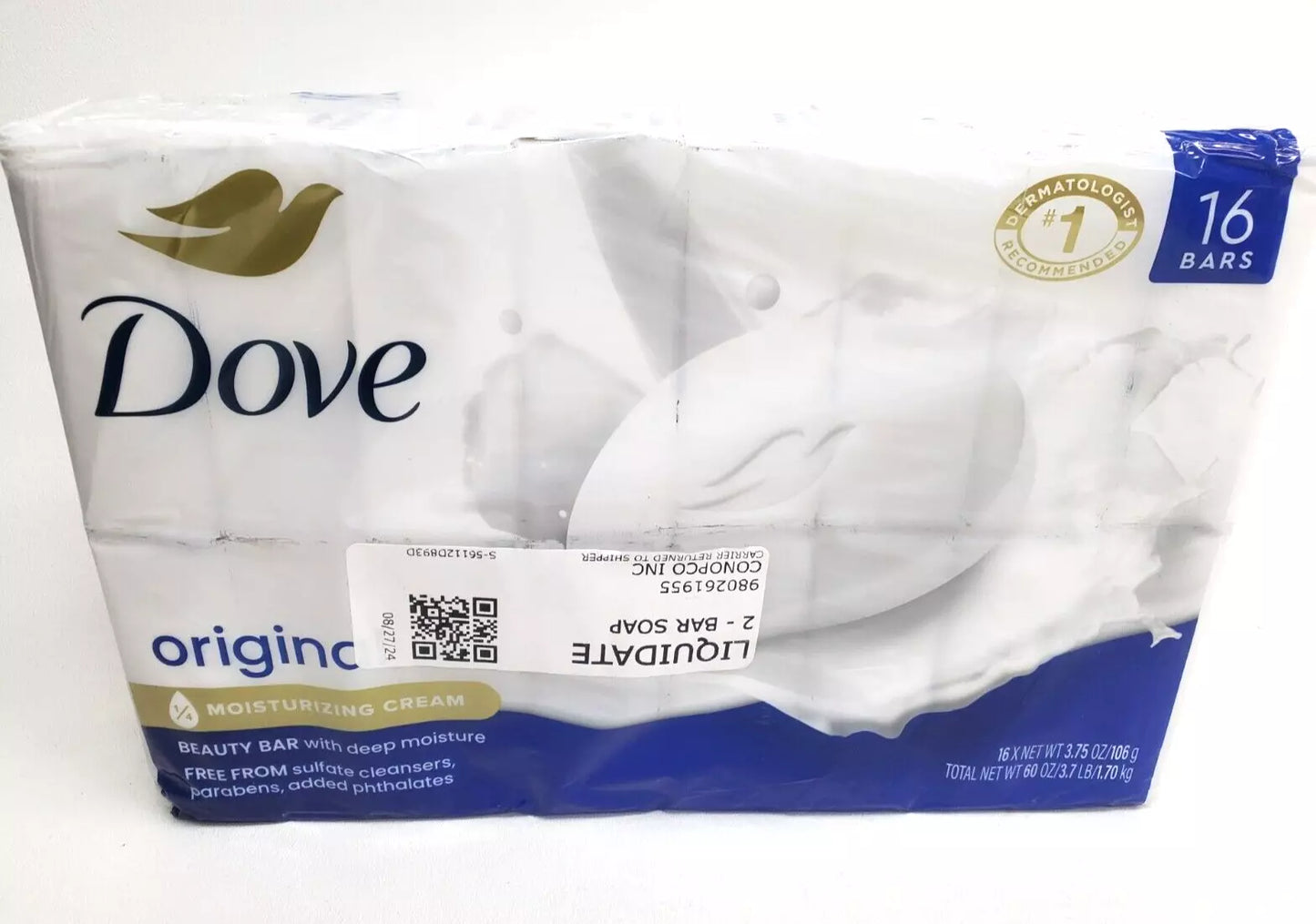 Dove Moist Bar Original 16 Ct (16 Bars)
