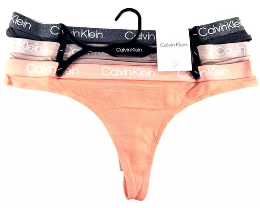 Calvin Klein 3-Pack Assorted Thongs Ashford Grey/Beige Medium