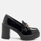 Sachs Block Heeled Chunky Loafers