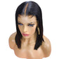 180% Density Straight 4x4 Short Bob 13x4 Lace Front Human Hair Wig