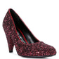 Sugar Plum Glitter Conical Heel Pumps