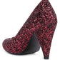 Sugar Plum Glitter Conical Heel Pumps