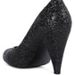 Sugar Plum Glitter Conical Heel Pumps