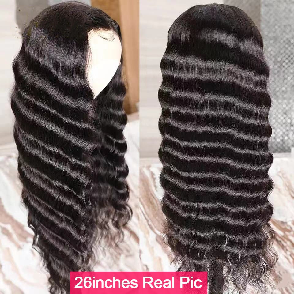 U Part Wig Loose Deep Human Hair Wigs For Black Women Brazilian Remy H - Walbiz.com
