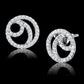 TS511 - Rhodium 925 Sterling Silver Earrings with AAA Grade CZ  in