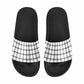 Mens Slide Sandals - Buffalo Plaid Black and White