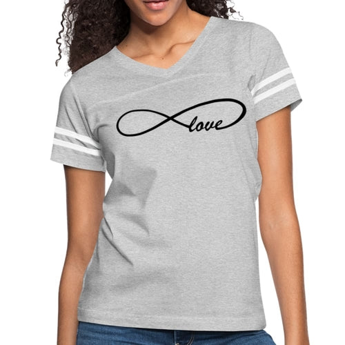 Uniquely You Womens Graphic Vintage Tee, Infinite Love Sport T-Shirt - Walbiz.com