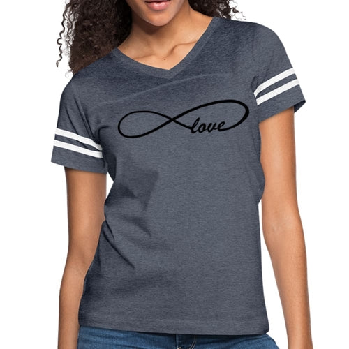 Uniquely You Womens Graphic Vintage Tee, Infinite Love Sport T-Shirt - Walbiz.com