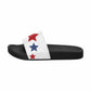 Womens Slide Sandals - Red and Blue Stars Print