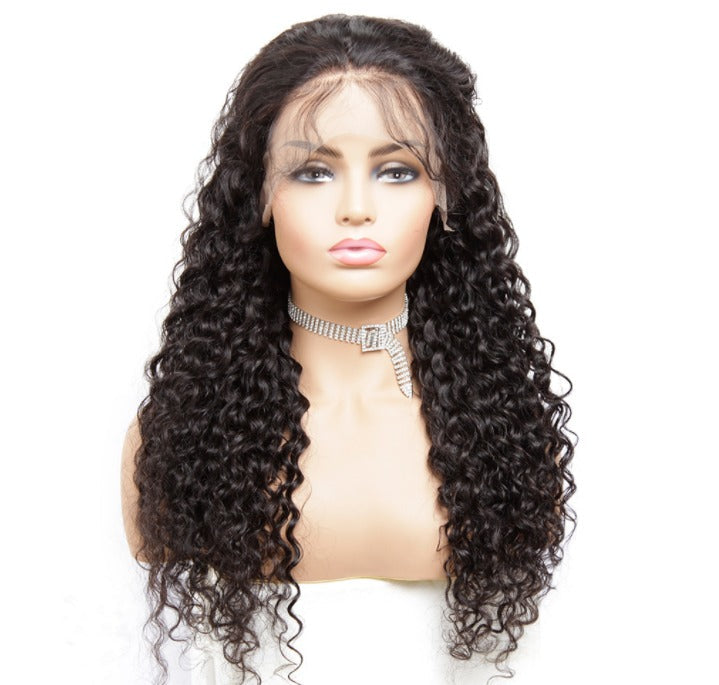 13x1x4 Deep Wave 13x1x6 T part Lace Transparent Human Hair Wigs 180% D - Walbiz.com