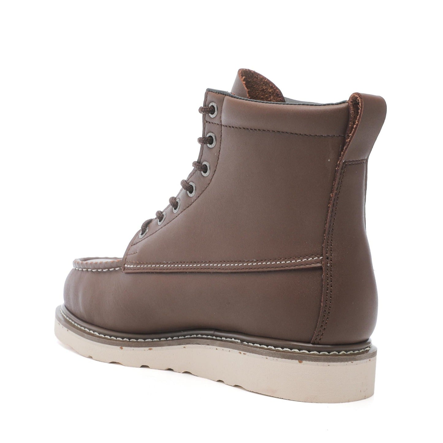 ROCKROOSTER Trinidad Men's 6 inch Dark Brown Steel Toe Wedge Work Boot